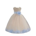 thumbnail image 2 of Ekidsbridal Ivory Tulle Rose Petals Flower Girl Dresses Wedding Pageant Ball Gown Birthday Party Easter Summer 302T 6, 2 of 3