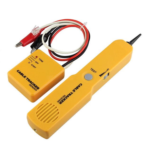 RJ11 Telephone Cable Tester Wire Tracker Durable Yellow Network