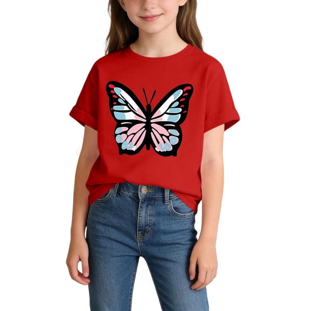 Blusas y camisas de manga corta con cuello redondo Camiseta de manga corta con cuello redondo estampada para niños de talla mediana y grande Ropa exterior informal de verano Pijamas de poliéster para