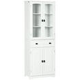 thumbnail image 1 of HOMCOM 63" Kitchen Pantry Storage Cabinet w/Adjustable Shelves Glass Door, 1 of 9