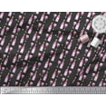 thumbnail image 3 of Soimoi Black Cotton Duck Fabric Bottle & Wine Glass Bar Print Sewing Fabric Yard 42 Inch Wide, 3 of 3