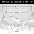 thumbnail image 5 of MERIVILLE 1" Double Wraparound Curtain Rod Set, Adjustable 96-144 Inches, Blackout Design, Glossy White, 5 of 5