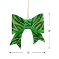 thumbnail image 5 of Gallerie 3" Glittered Zebra Print Bow Christmas Ornament - Green/Black, 5 of 7
