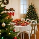 thumbnail image 5 of Christmas Red Bow Chair Cover with Backrest Straps, Decorative Chair Slipcover for Holiday Party Wedding Banquet Dining Room Decorations, Festive Event Chair Back Cover, 5 of 8
