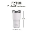 thumbnail image 5 of RTIC 30 oz Ceramic Lined Insulated Essential Tumbler, Leak-Resistant Lid, White, 5 of 8