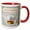 Red/White, variant on 3drose, Snow Globe with Deer, Tree, and Snowflakes, Merry Christmas to My Son, 15oz Two-tone Blue Mug