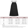 thumbnail image 2 of High Waisted A Line Skirt Button Front Ribbed Elastic Double Pocket Skirt for Women Lady, 2 of 2