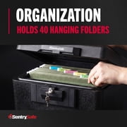 SentrySafe 1170 Fire-Resistant Document Safe with Key Lock, 0.61 CuFt., Black