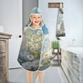 thumbnail image 4 of BZSMCE Towels Kids Hooded Beach Towel White Cat Among Daisies Pool Bath Towel Soft, 4 of 7