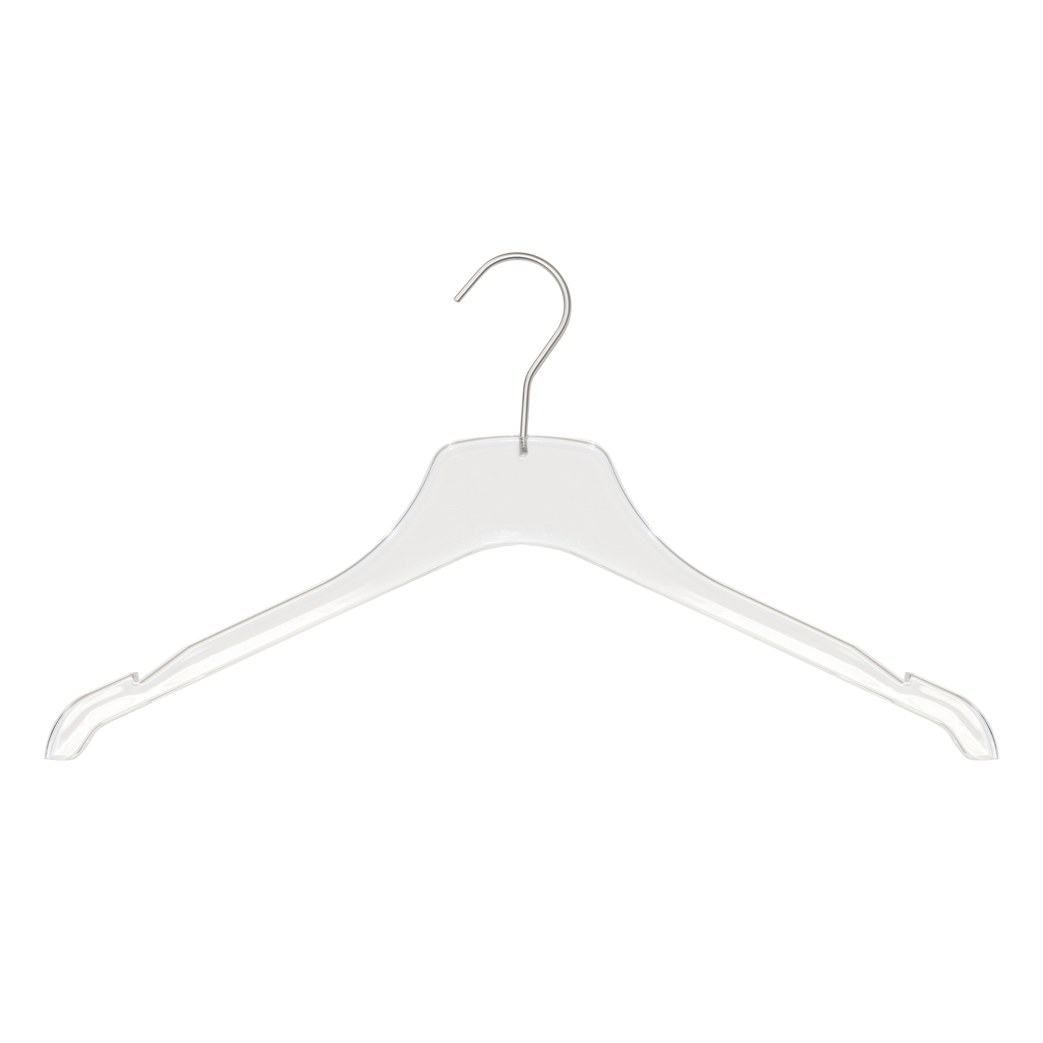 National Hanger Company Modern Shirt Hanger, Acrylic Shirt Hangers, 12 per carton