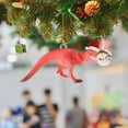 thumbnail image 2 of BNNG Cute Dinosaur Christmas Hangings 1 Pack Car Mirror Flat Pendant Decoration Dwarf Car Ornament Gift Christmas Dinosaur Statue Craft Pendant Car Accessories Decoration, 2 of 6
