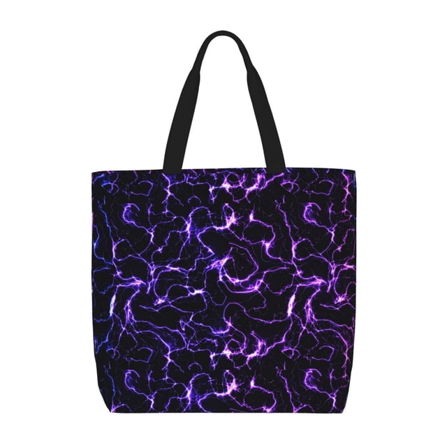 Easygdp Galaxy Lightning Bolsa Tote para Mujer, Bolso de Hombro para Trabajo, Playa, Viajes, Compras y Supermercado