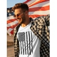 thumbnail image 6 of 4th of July Long Sleeve Shirt for Men - Tstars Patriotic American Flag Graphic Tee - Independence Day Celebratory Wear - Vintage USA Flag Print - Ideal Gift for National Holidays - Large White, 6 of 7