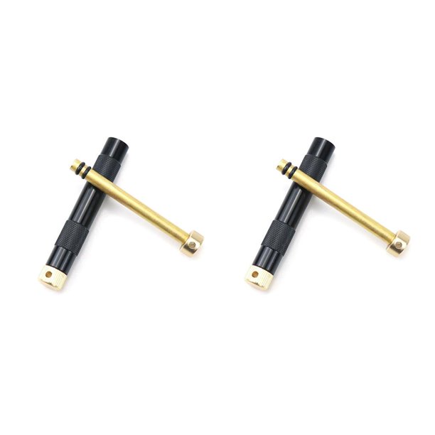 Eigraketly Pistón de fuego de latón, aleación de aluminio de emergencia, tubo de fuego, encendedor de supervivencia, herramientas de arranque Negro 2piezas