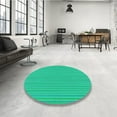 thumbnail image 4 of Ahgly Tapis Rond Lavable en Machine Intérieur Transitionnel Vert Printemps, 6 Pieds Rond, 4 of 7