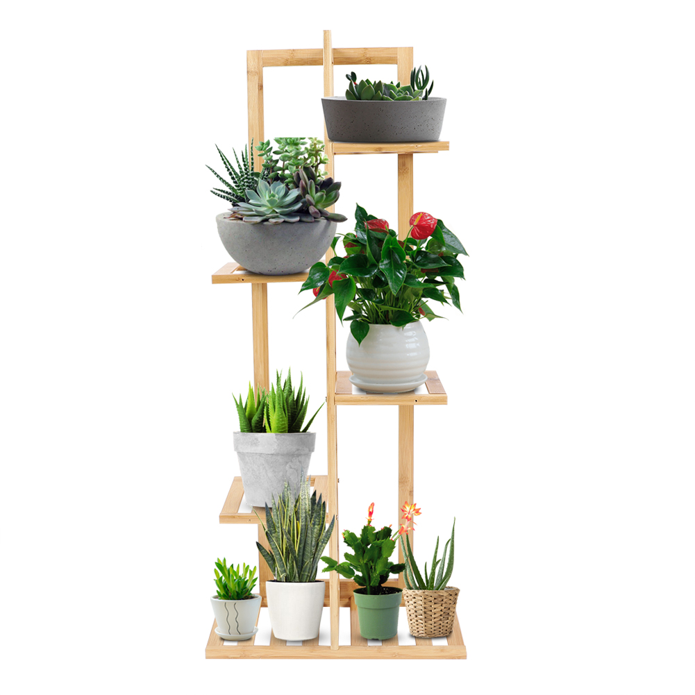 Domqga Wood Plant Stand Solid Flowers Plant Rack Shelves Display Shelf