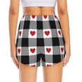 thumbnail image 4 of Haiem Heart Black Buffalo Plaid Gingham Women's 2 in 1 Running Shorts - Lightweight Athletic Workout Gym Yoga Breathable Sports Shorts Liner with Phone Pockets-Medium, 4 of 9