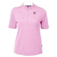 thumbnail image 2 of Women's Cutter & Buck  Pink Baltimore Orioles Virtue Eco Pique Stripe Recycled Quarter-Zip Top, 2 of 3