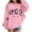 Pink, variant on Girls Graphic Print Hoodie Crewneck Long Sleeve Cozy Sweatshirt Cute Drop Shoulder Pullover Top for Daily Wear and School Outfits
