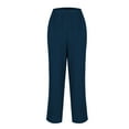 thumbnail image 4 of ZQUUVOU Women's Wide Leg Pants Plus Size Casual Cropped Pants for Women Blue, 4 of 8