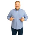 thumbnail image 1 of Big Kong camisa manga larga azul cielo ropa oversize caballero vestir, 1 of 5