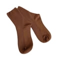 thumbnail image 2 of harmtty Winter socks 1 Pair Mid-tube Elastic Women Socks Casual Solid Color Ribbed Sports Socks Dark Brown, 2 of 8