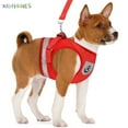 thumbnail image 5 of BadPiggies Dog and Cat Universal Harness with Leash Set Escape Proof Adjustable Reflective Soft Mesh Corduroy Dog Harnesses, 5 of 8