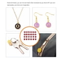 thumbnail image 4 of ZLight 26 Pcs Breloques Initiales Bijoux Pendentif Suspendu Fait Main Double Face Plat Rond Alliage Boucles d'Oreilles Rouge 1Ensemble, 4 of 6