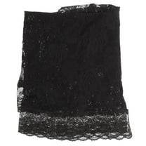 OUNONA Bridal Wedding Lace Veil Embroidered Tulle Shawl Elegance Bride Headpiece (Black)