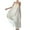 White, variant on Bixock Maxi Dress for Women,Dress for Women Round Neck Loose Double Layer Hem Casual Dress