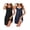 2pcs-Black+blue Star, variant on Women's Nightgown V-neck Chemise Sleepwear Lace Nightwear Soft Lingerie for Women