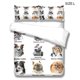 thumbnail image 2 of Conjuntos de ropa de cama Patrón de perro lindo Microfibra Cubiertas de Microfibra Pillow Shams Niños Dibujos animados Animal Mascota Impreso Mascota Cama de verano LYSHDW2109250013 3 Piezas Scienceny HA012377-07, 2 of 7