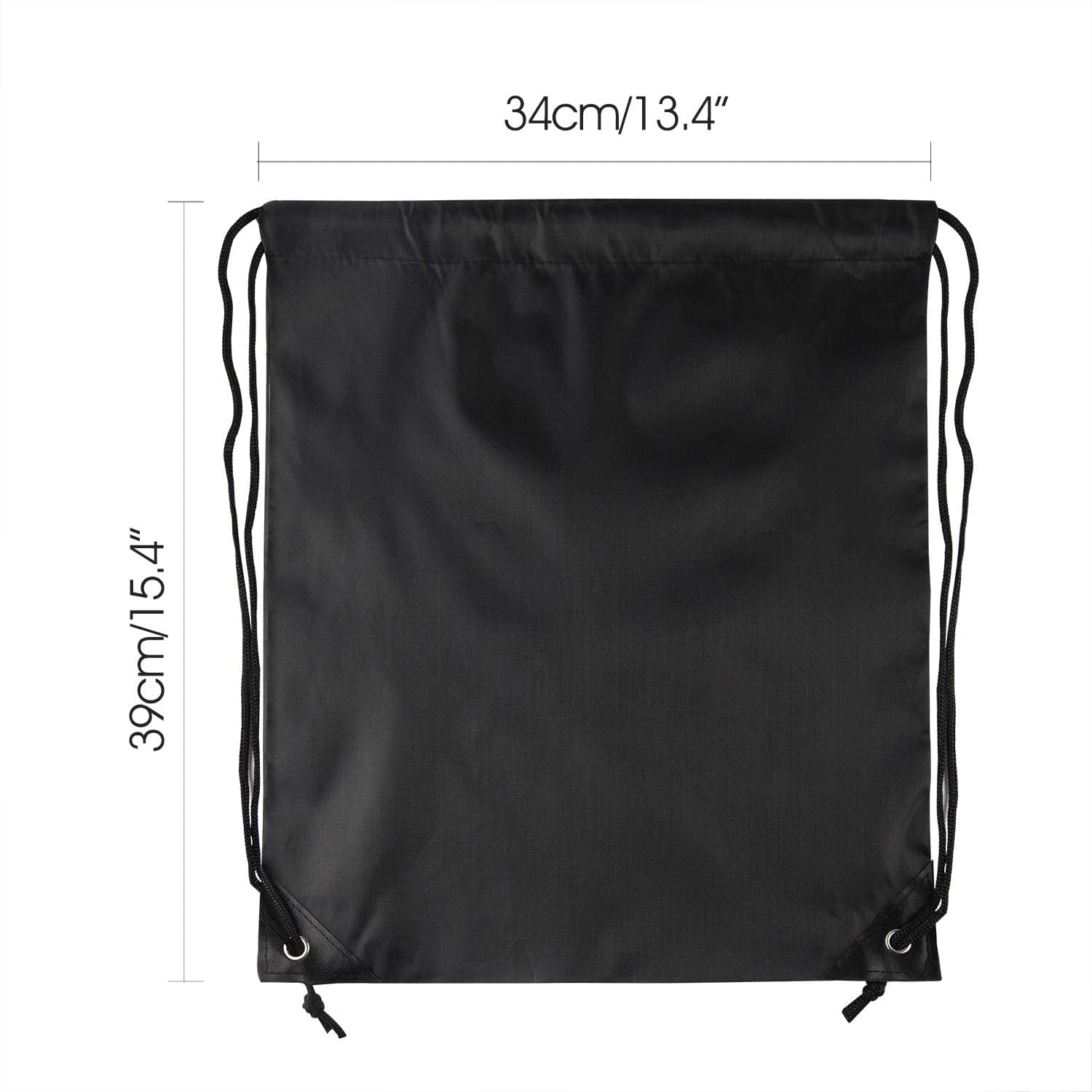 10PCS Drawstring Backpack Bags-Cinch Sack Waterproof Kids Sport Storage Polyester Bag for Gym Black& Blue 2Colors