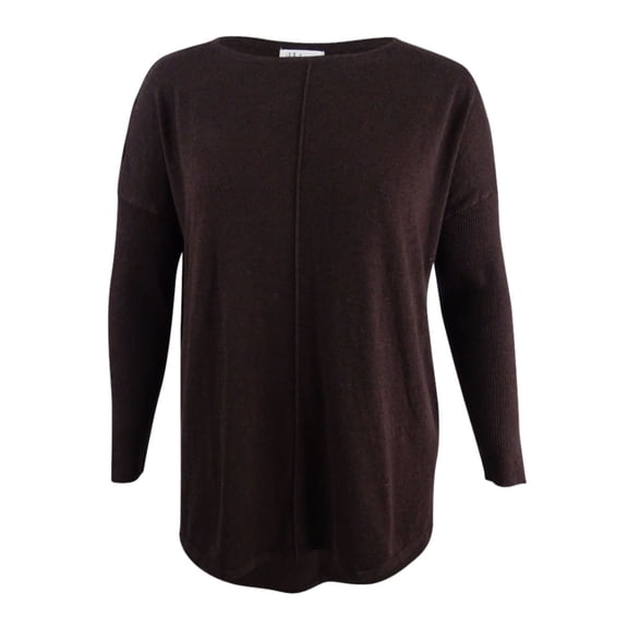 Style & Co Women's Plus Size Seamed Boat-Neck Sweater (1X, Truffle Brown)