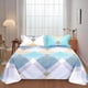 thumbnail image 4 of Juego de edredón tamaño matrimonial | Ropa de cama de 3 piezas para todas las estaciones | Microfibra de poliéster suave | Resistente al encogimiento y a la decoloración | Sábanas y fundas de, 4 of 6