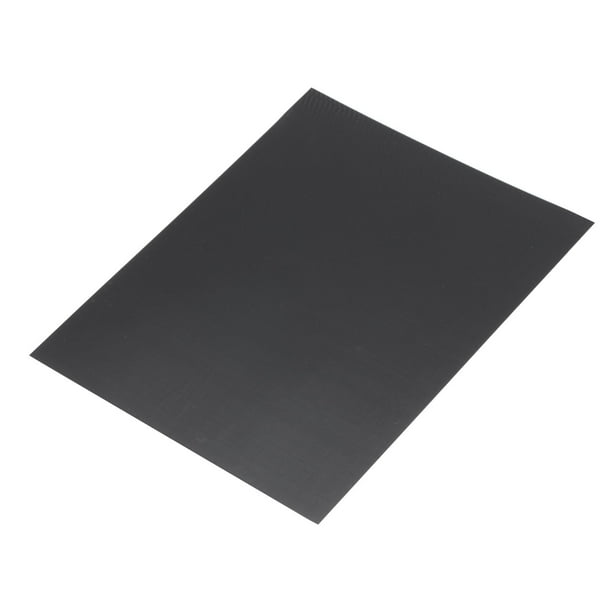 Hoja de plástico ABS negra de 10 x 8 x 0.03 pulgadas para modelos de construcción, manualidades DIY, paquete de 1 pieza