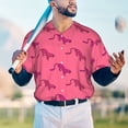 thumbnail image 5 of KLL Leopard Print for Men's Baseball Shirts,Short Sleeve Casual Shirts Button Down Shirt for Men Beach Summer Wedding Shirt-X-Large, 5 of 7