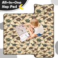 thumbnail image 4 of Beige Realistic Dinosaurs Pattern Teens Toddler Nap Mat with Pillow, Sleeping Mat Bag for Preschool Daycare 50"x20", 4 of 6
