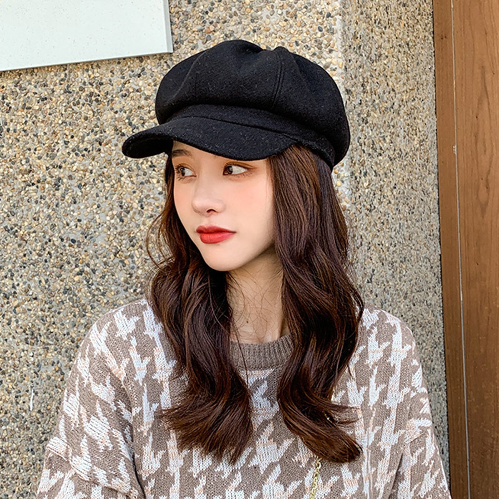 6823 Women Beret Cap Newsboy Hat French Wool Classic Autumn Spring Winter Women Beret Newsboy Hat French Wool Cap Classic Autumn  main image 2