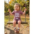 thumbnail image 5 of BemeyourBBs Newborn Baby Girls Little Sister Outfits Infant Girl Summer Clothes Waffle Knit Letter Embroidery Short Sleeve Romper and Elastic Waist Shorts Set, 5 of 9