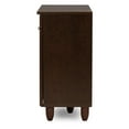 thumbnail image 4 of Winda Modern and  3-Door Dark Brown Wooden Entryway Shoes Storage Cabinet, 4 of 5