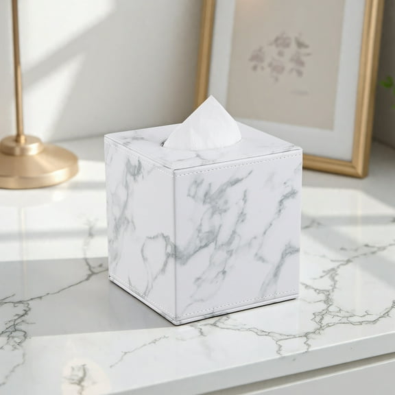 Multi-Purpose Tissue Cover Box - Facial Paper Cell Phone Organizer, Decorative Tissue Box for Kitchen Bathroom Vanity Bedroom Dressers, Stylish Gift Tissue Holder