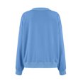 thumbnail image 4 of VBARHMQRT Sweatshirt for Women Winter Women's Round Neck Short Solid Color Hoodie, 4 of 5