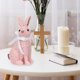 thumbnail image 4 of Decoración para jardín europeo, hogar y habitación infantil. Conejo de Pascua decorativo con efecto de sentarse, fabricado en resina y ratán., 4 of 7