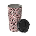 thumbnail image 2 of Uemuo Cow Animal Skin Print Carry Insulated Coffee Mug, Travel Mug with Hidden Handle, Insulated Coffee Flask, Leak-proof Travel Mug Insulated Mug for Office, 2 of 8