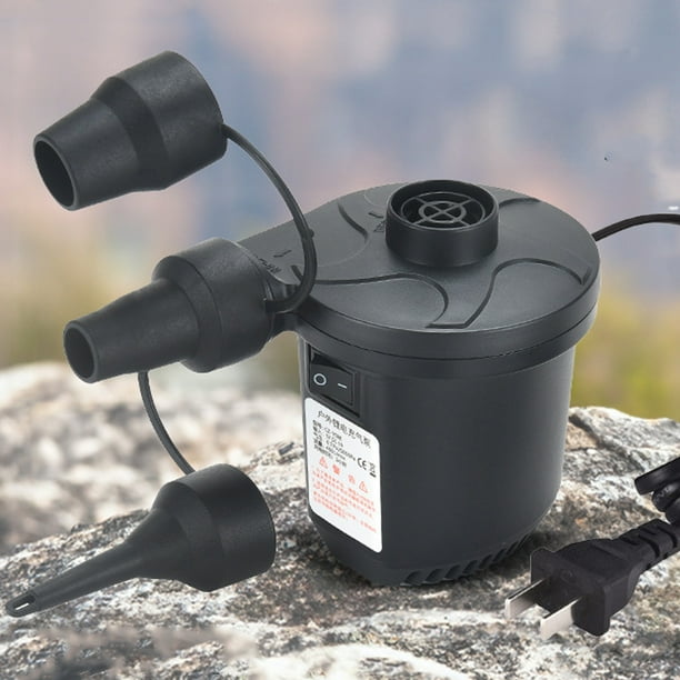 Bomba de aire eléctrica portátil para colchones inflables, sofás, juguetes de piscina y neumáticos de coche | Inflado y desinflado rápido de 50 W | Recargable con 3 boquillas y bolsa de