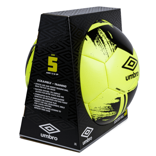 Umbro Scramble Size 5 Training Soccer Ball, Yellow and Black