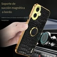 thumbnail image 5 of Case for Samsung A42 Leather Case With Ring Stand, Leather Case Soft Electroplated Frame Cover and Luxury Leather Pattern Heavy Duty Protective Case, 5 of 6