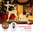 thumbnail image 6 of Patiojoy Lighted Christmas Reindeer & Sleigh Pre-lit Holiday Outdoor Decoration w/100 Warm Lights 8 Ground Stakes 30 Cable Ties Light-up Santa Sleigh & Reindeer, 6 of 10