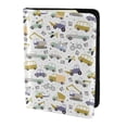 thumbnail image 2 of Rateoe Transport 1 Pattern Passport Holder Wallet Leather Mulit-purpose Travel Wallet Credit Cards Case ,Passport Cover for Women Men-6.5 in, 2 of 5